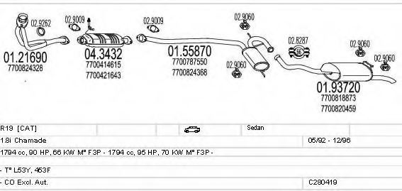 MTS C280419006409 Exhaust System